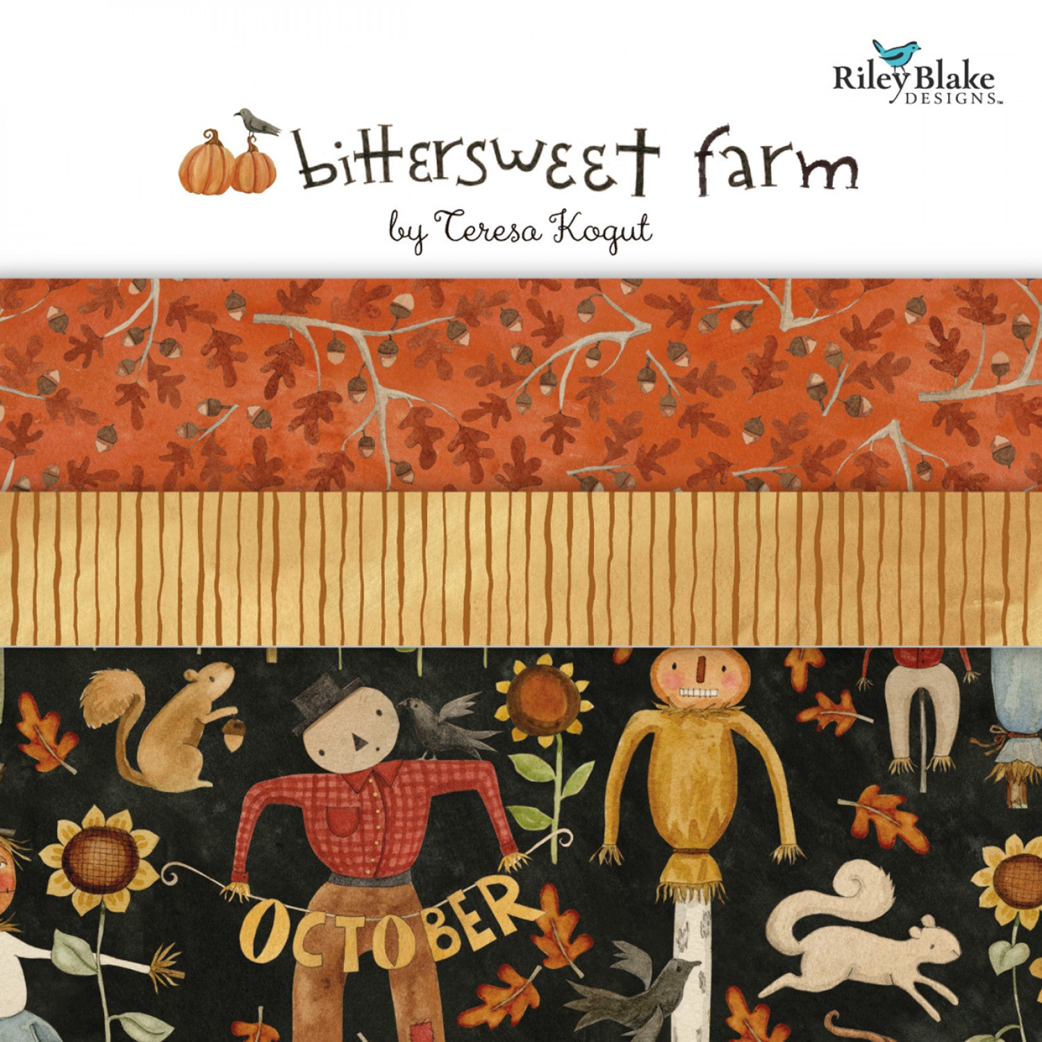 Bittersweet Farm | Oaks and Acorns Harvest Gold by Teresa Kogut for Riley Blake | C14853-HARVEST