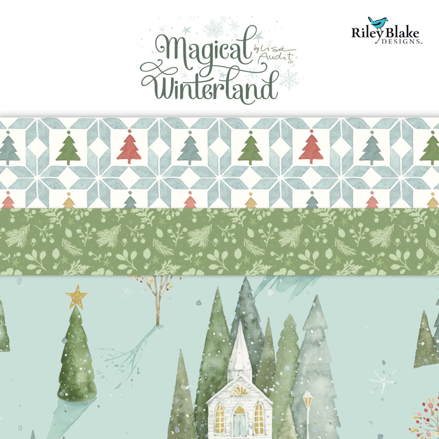 Magical Winterland | 5" Charm Squares by Lisa Audit for Riley Blake | 42pcs