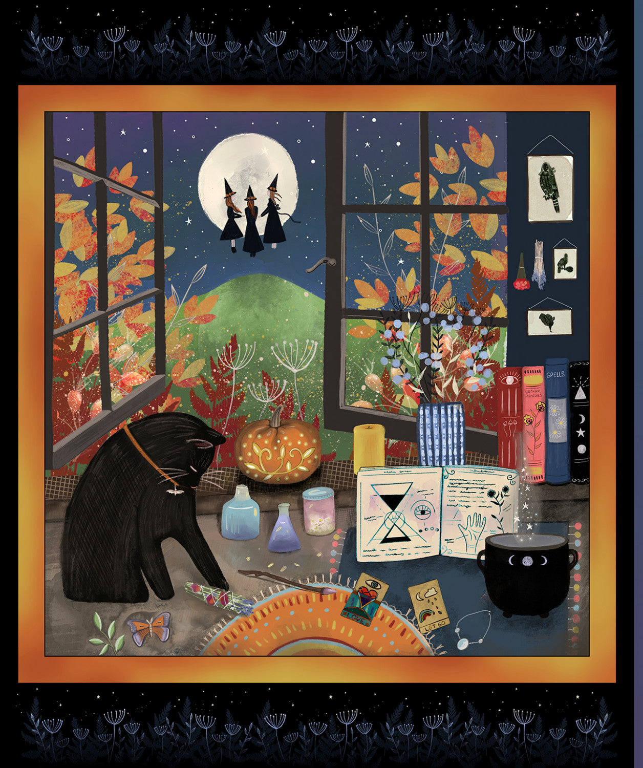 Practical Magic | Witches Spells 36" Panel by Jacqueline Wild for P&B Textiles | PMAG5359-PA