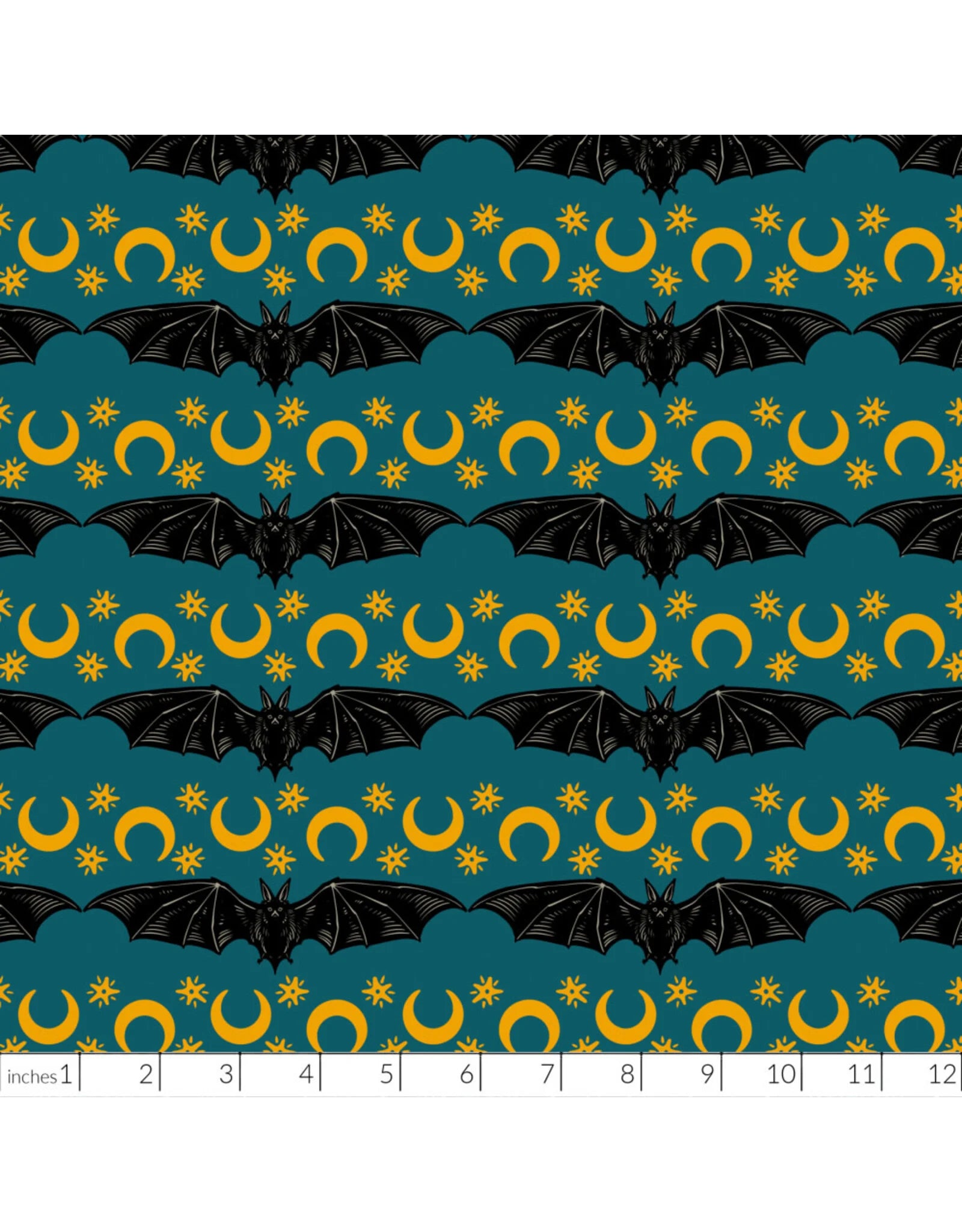 Storybook Halloween | Cosmic Stripe - Turquoise by Rachel Hauer for Free Spirit | PWRH057.TURQ