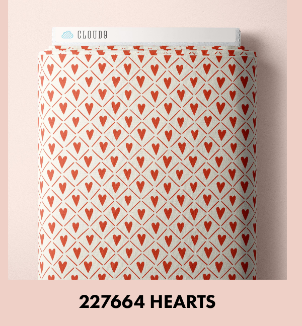 About Love | Hearts by Maria Galybina for Cloud9 | Organic Cotton