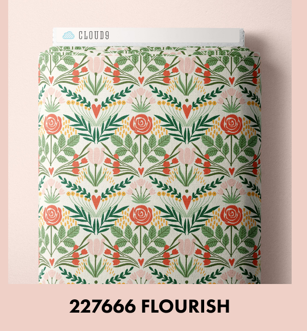 About Love | Flourish by Maria Galybina for Cloud9 | Organic Cotton