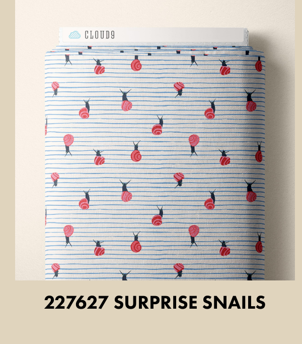 Autumn Walk | 227627 Surprise Snails by Emily Taylor for Cloud9 | Organic Cotton