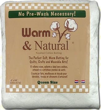 Warm & Natural Cotton Batting - Queen Size - 90 inch x 108 inch