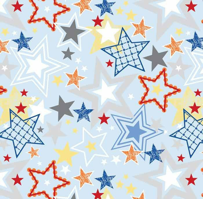 Rev Em Up - Seeing Stars Blue from AdornIt - 1 YARD cotton fabric