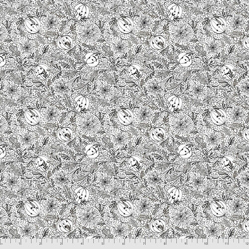 Spirit of Halloween - We See You - White by Cori Dantini cotton fabric (1 yard)