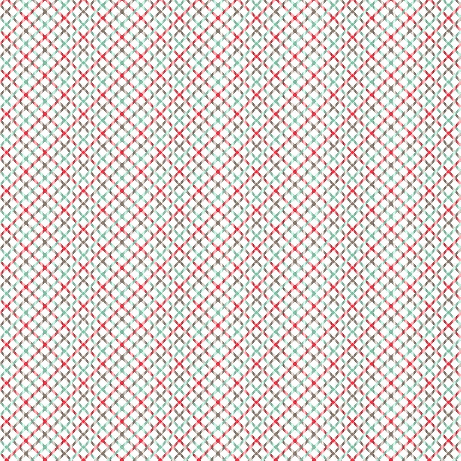 Bee Plaids by Lori Holt - Homespun Seaglass - 1/2 yd Quilters Weight Cotton