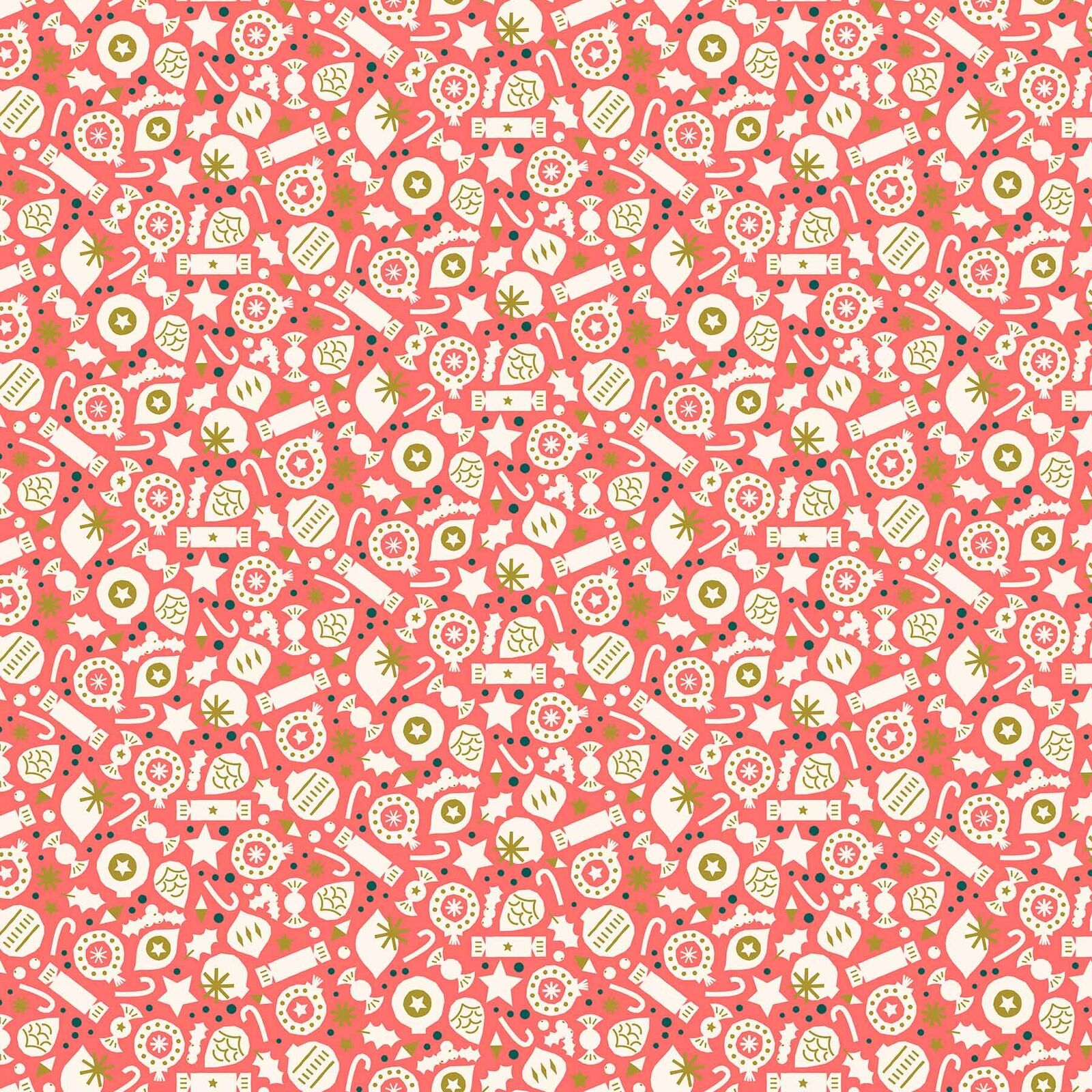 Polar Magic by Figo Fabrics - Party on Coral (90176M-23) (sold by the yard)
