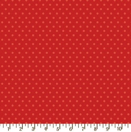 Timberland Critters - BeBop Dot Red from AdornIt - 1 YARD cotton fabric