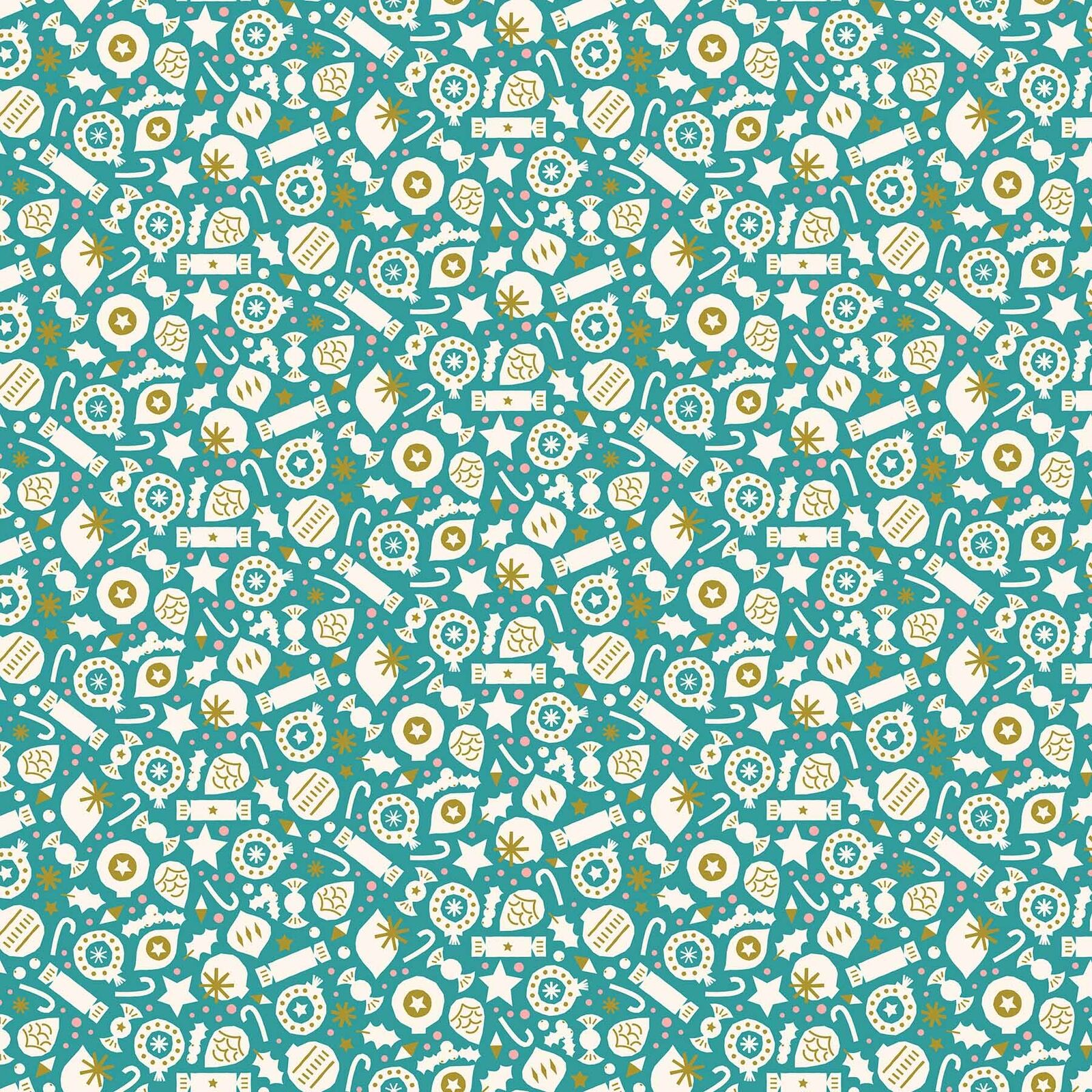 Polar Magic by Figo Fabrics - Party on Turqoise (90176M-62) (sold by the yard)