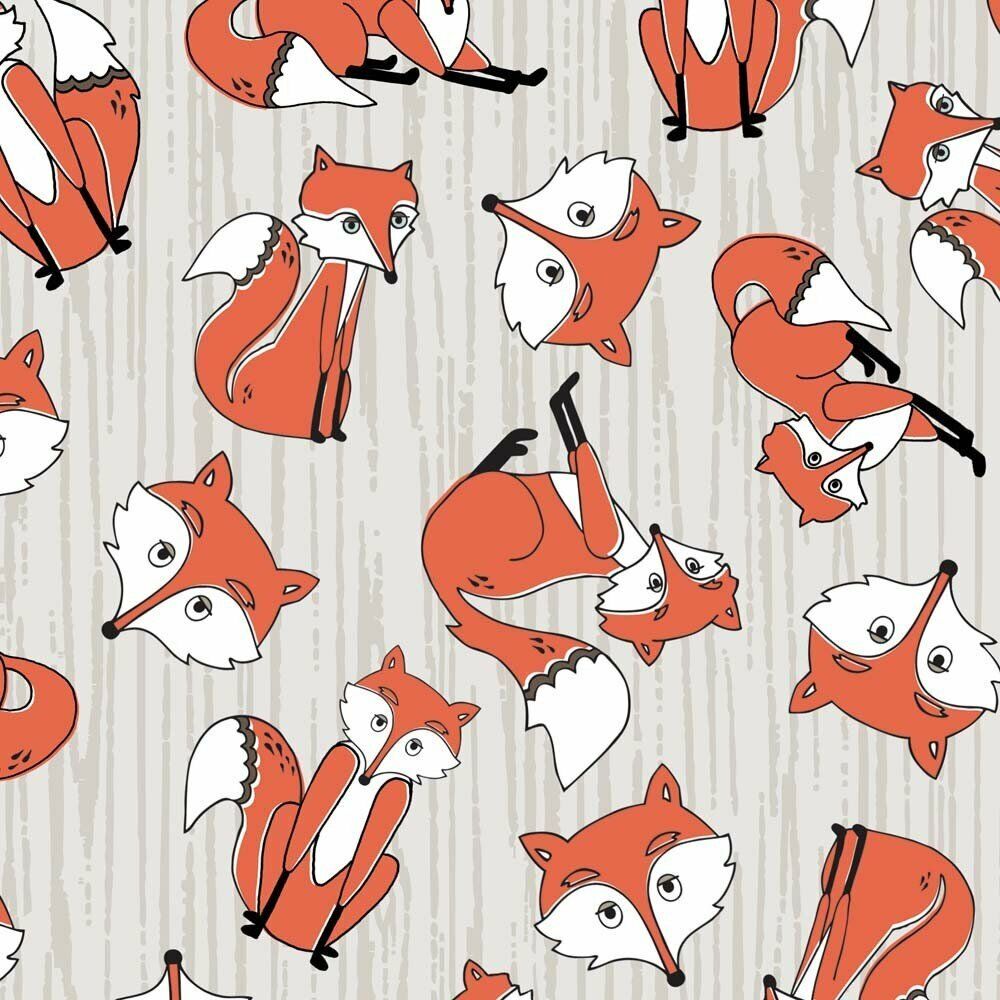 Timberland Critters - Foxy Play Fabric from AdornIt - 1 Yard