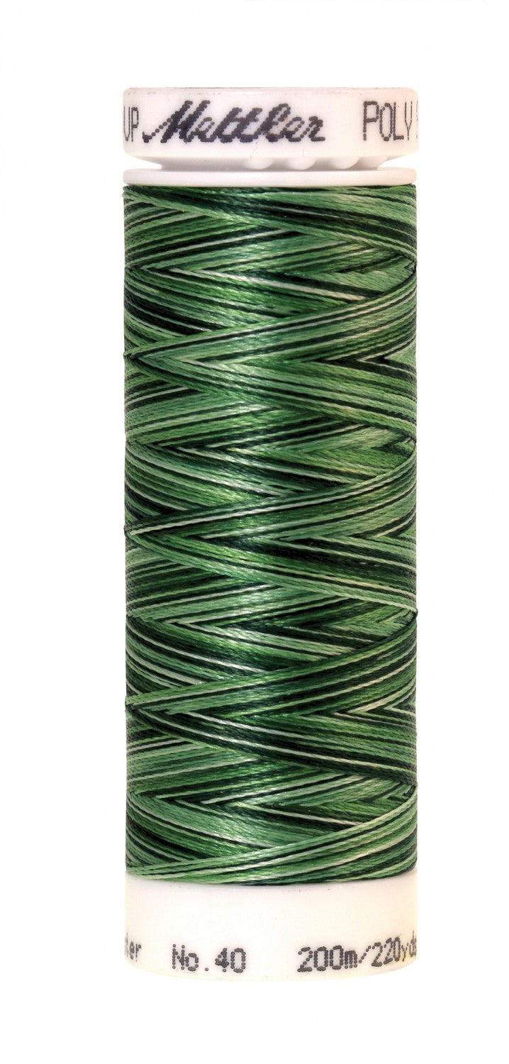 Mettler Poly Sheen Multi 40wt Trilobal Polyester Thread - 220 yds - Field Greens (#9805)