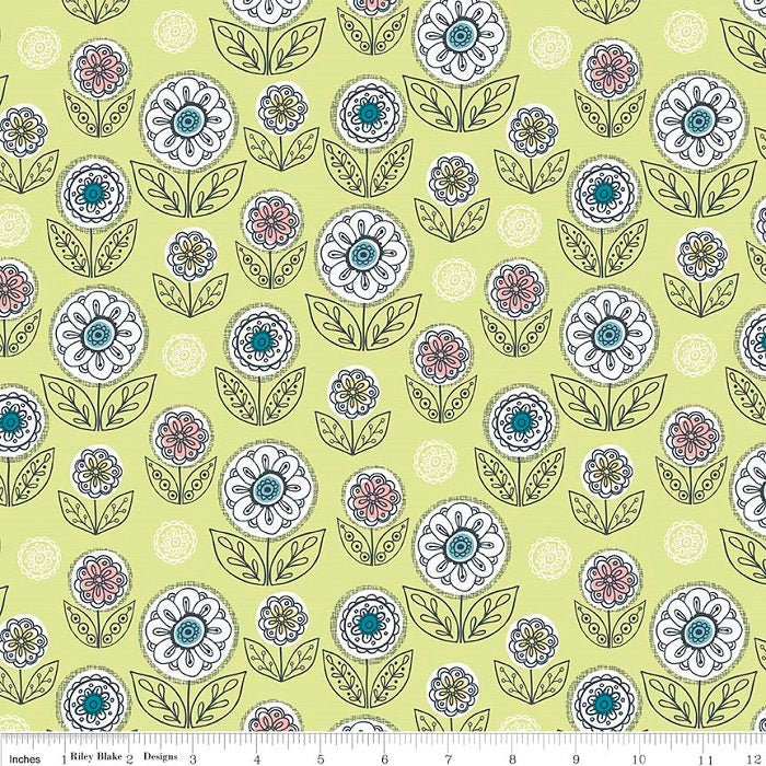 Dutch Treat - Dutch Garden Green - Riley Blake cotton fabric (1 yard)