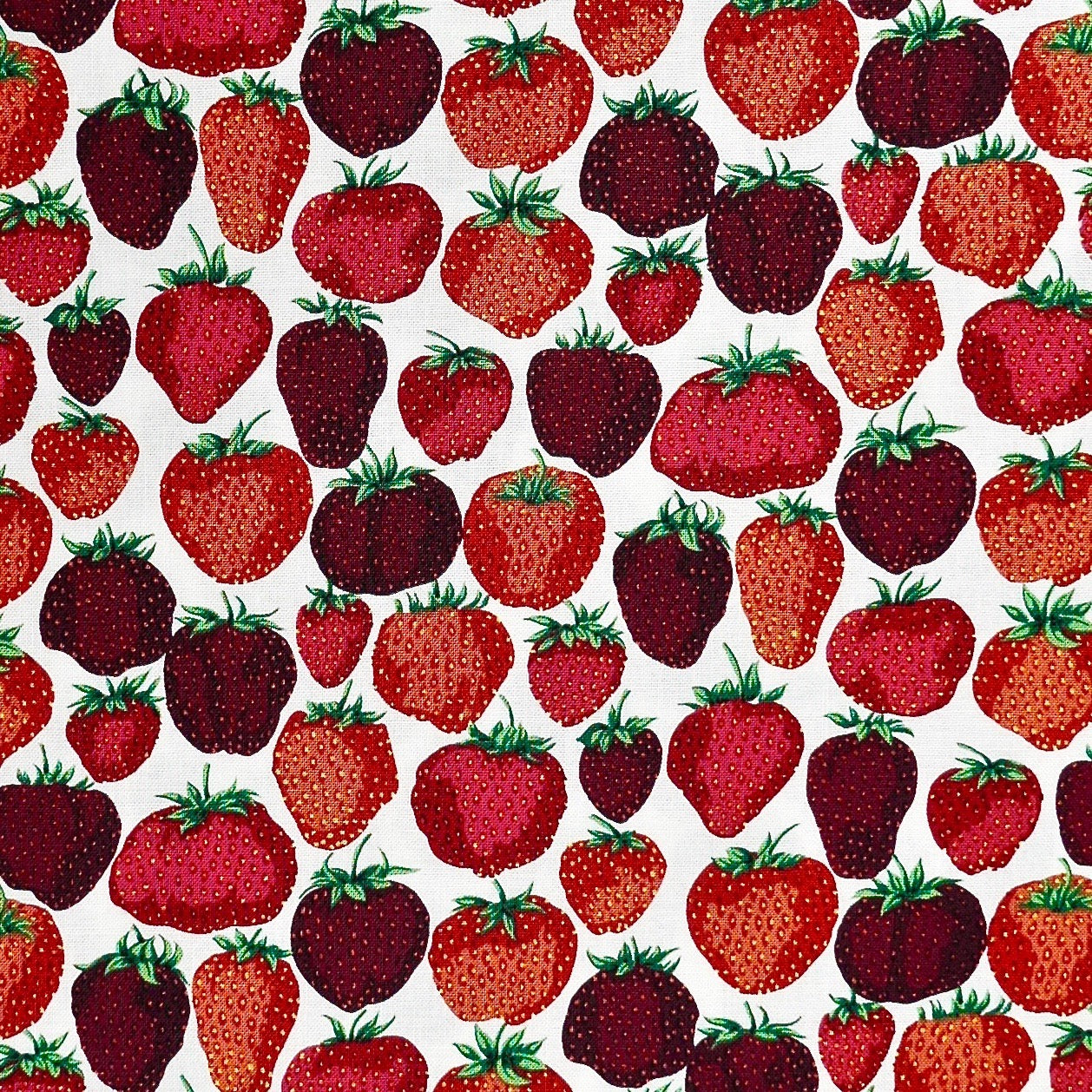 English Garden - Strawberry Fields Cream - cotton fabric (1 yard)