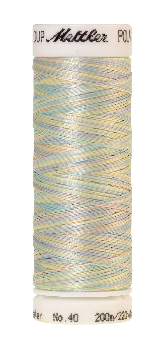 Mettler Poly Sheen Multi 40wt Trilobal Polyester Thread - 220 yds - Baby Boy Pastels (#9936)