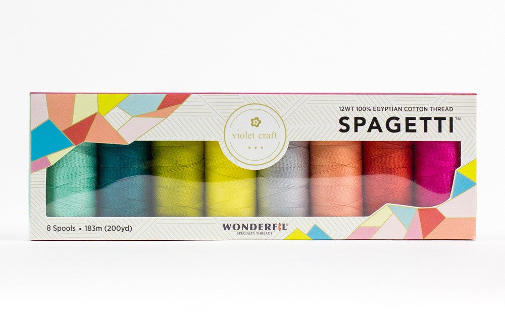 Wonderfil Spagetti 50wt Cotton Thread Set by Violet Craft - 8 Spools