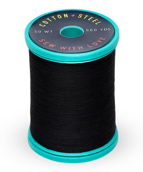 Cotton + Steel 50wt Thread by Sulky - Black (1005)