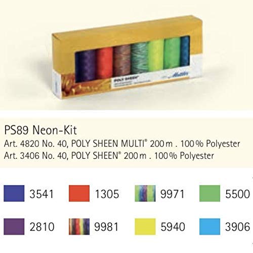 Mettler Polysheen Embroidery Thread, 1500 yd/1372m, Multi