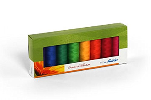 Mettler No 50 Silk Finish Cotton Quilting Thread Gift Set Kit Summer - per pack of 8