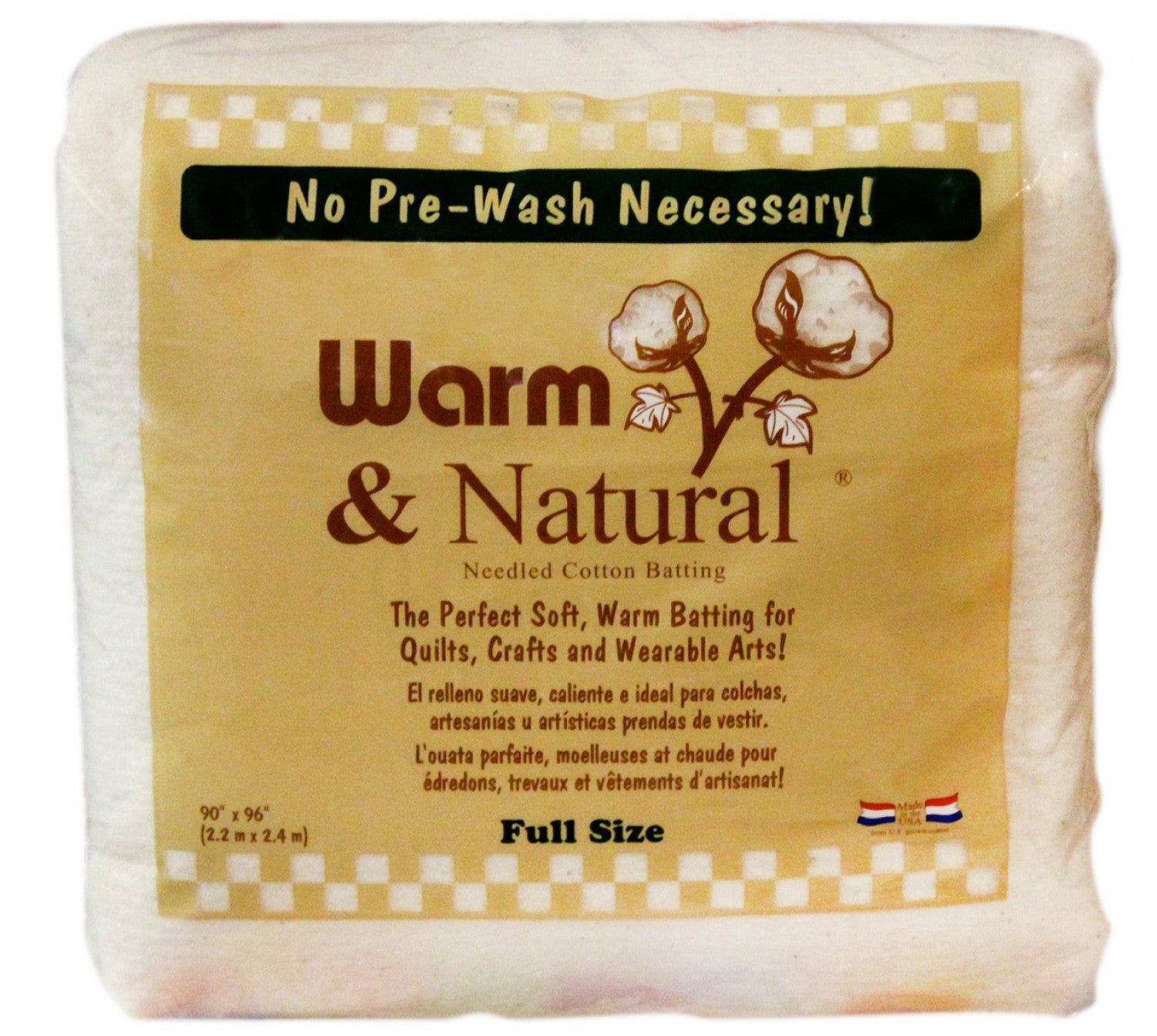 Warm & Natural Cotton Batting - Full Size - 90 inch x 96 inch