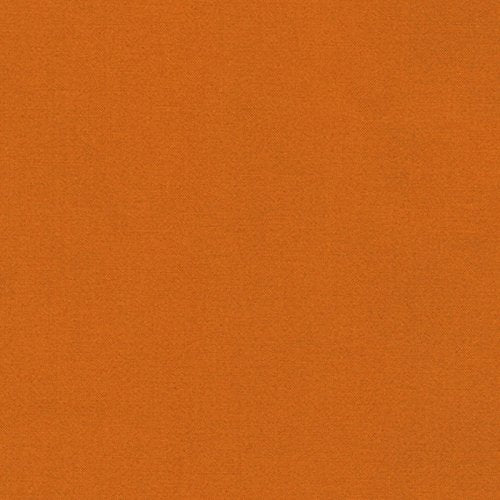 ROBERT KAUFMAN"KONA Cotton Solid" Orange-Amber by The 1/2 Yard