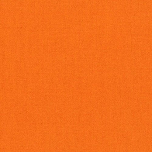 ROBERT KAUFMAN"KONA Cotton Solid" Orange-Amber by The 1/2 Yard