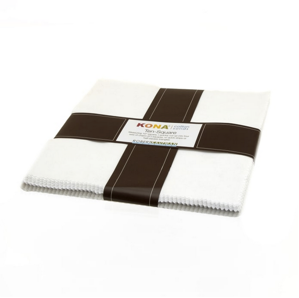 Kona Cotton 10-inch Squares - White (42pcs)