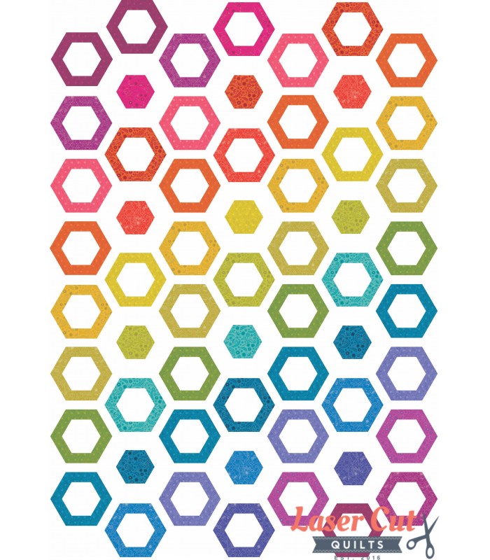 Hollow Hexies Applique Quilt Kit - 40 x 56