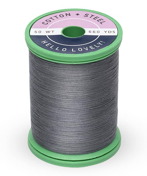 Cotton + Steel 50wt Thread by Sulky - Dark Nickel Gray (1329)