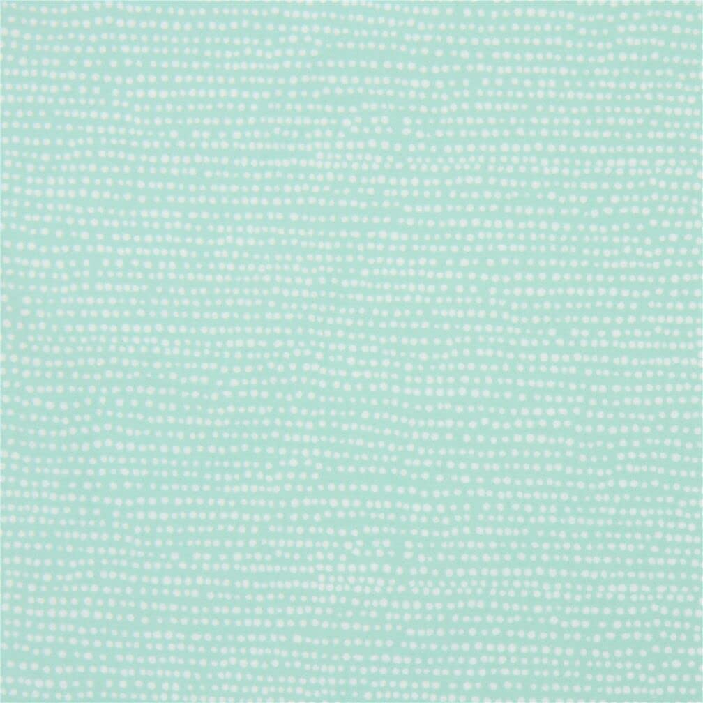 Moonscape mint green flannel fabric with mini dots by Dear Stella (per 0.5 yard)