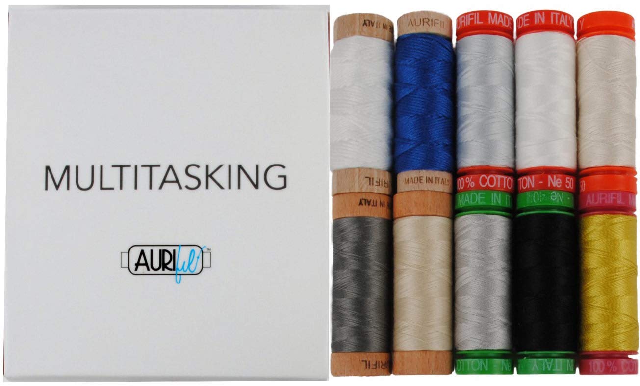 Aurifil Thread Set Multitasking Collection - 10 Small Mixed-Weight Spools