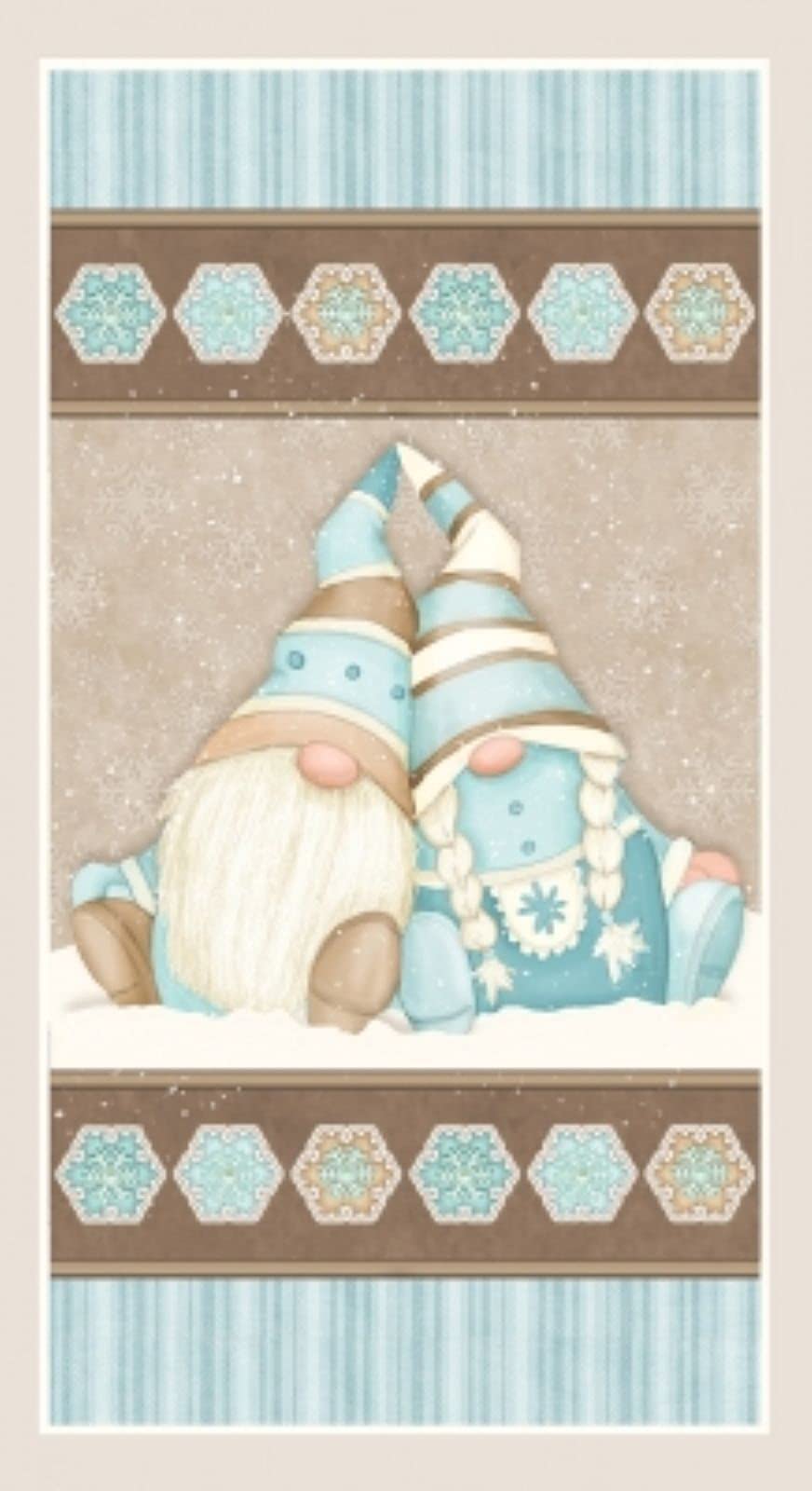 HENRY GLASS I Love Sn'Gnomies Flannel F9646P 13 Gnome 24 inch Panel