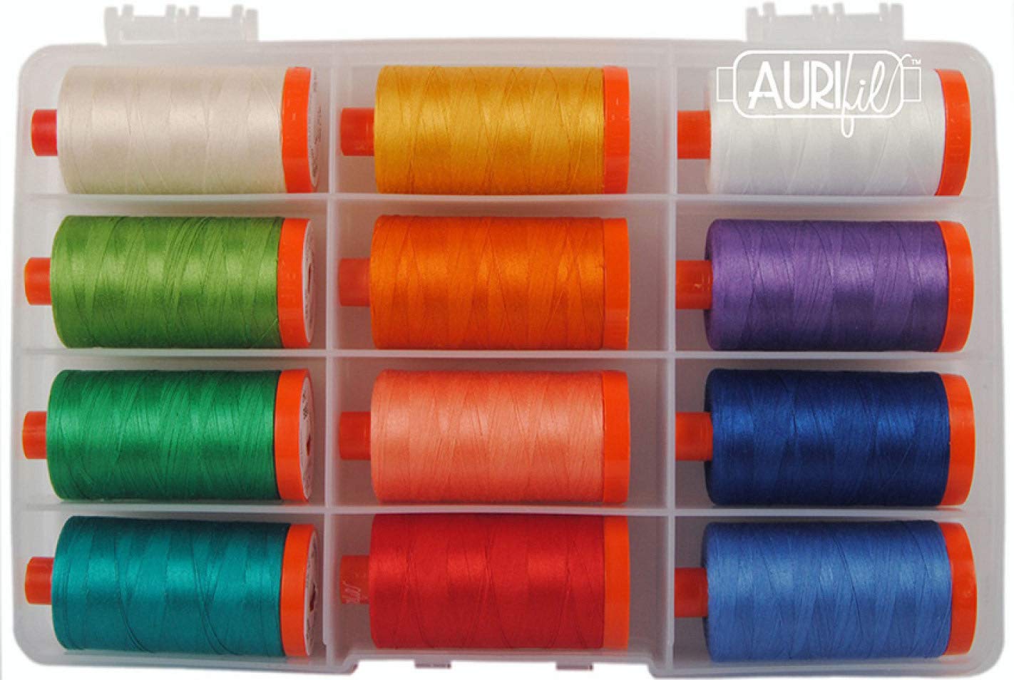 Aurifil USA Alyce Blyth Mini Masterpieces Collection 50wt 12 Large Spools Thread, Mulitple