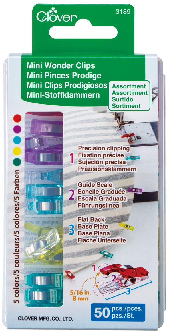 Clover Needlecraft Inc Mini Wonder Clips 50 pcs, Multicolour