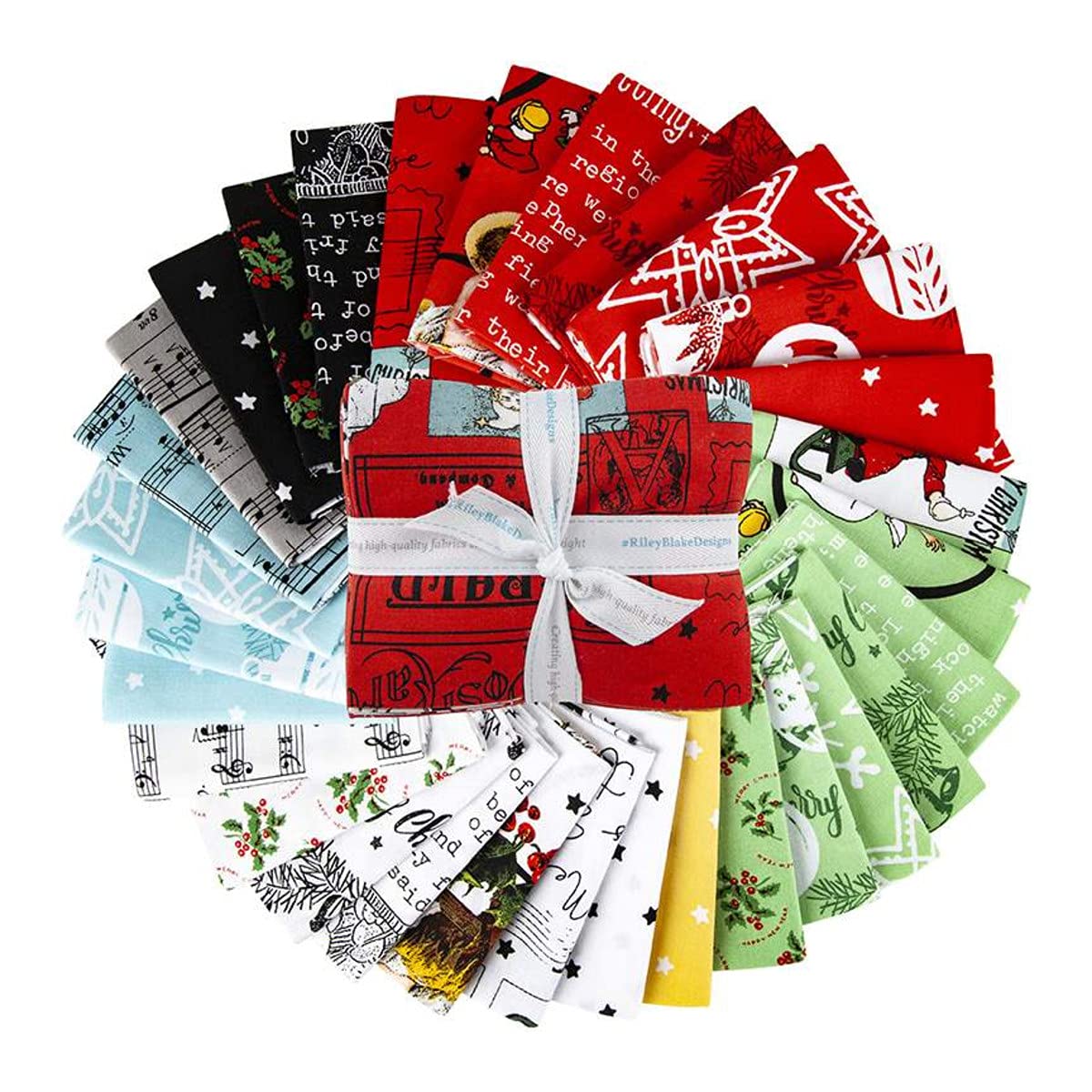 Riley-Blake Designs All About Christmas Fat Quarter Bundles, 30 Pcs. (FQ-10790-30)