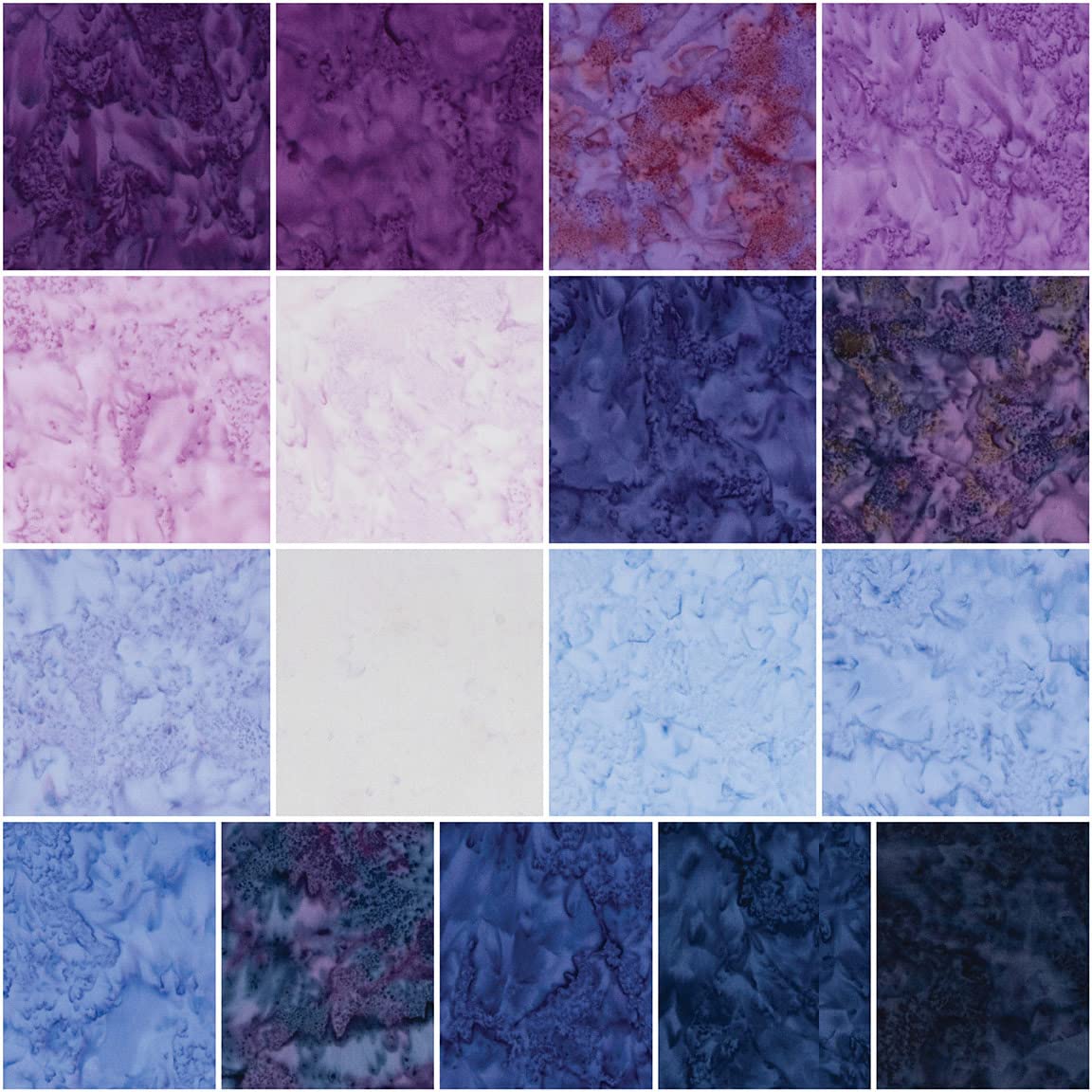 Batiks Expressions Shades of Purple 5" Stacker 42 5-inch Squares Charm Pack Riley Blake 5-SHDPUR-42