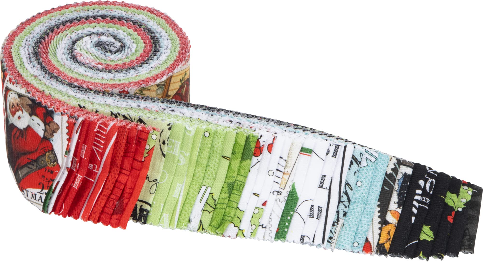 Riley Blake Designs J Wecker Frisch Nicholas The Cheerful Giver 40 2.5-inch Strips Jelly Roll RP-12330-40