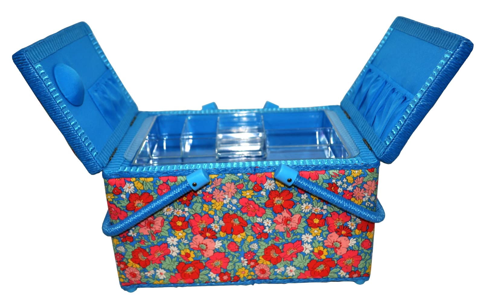 Cosmo Flower Twin Lid React Sewing Basket