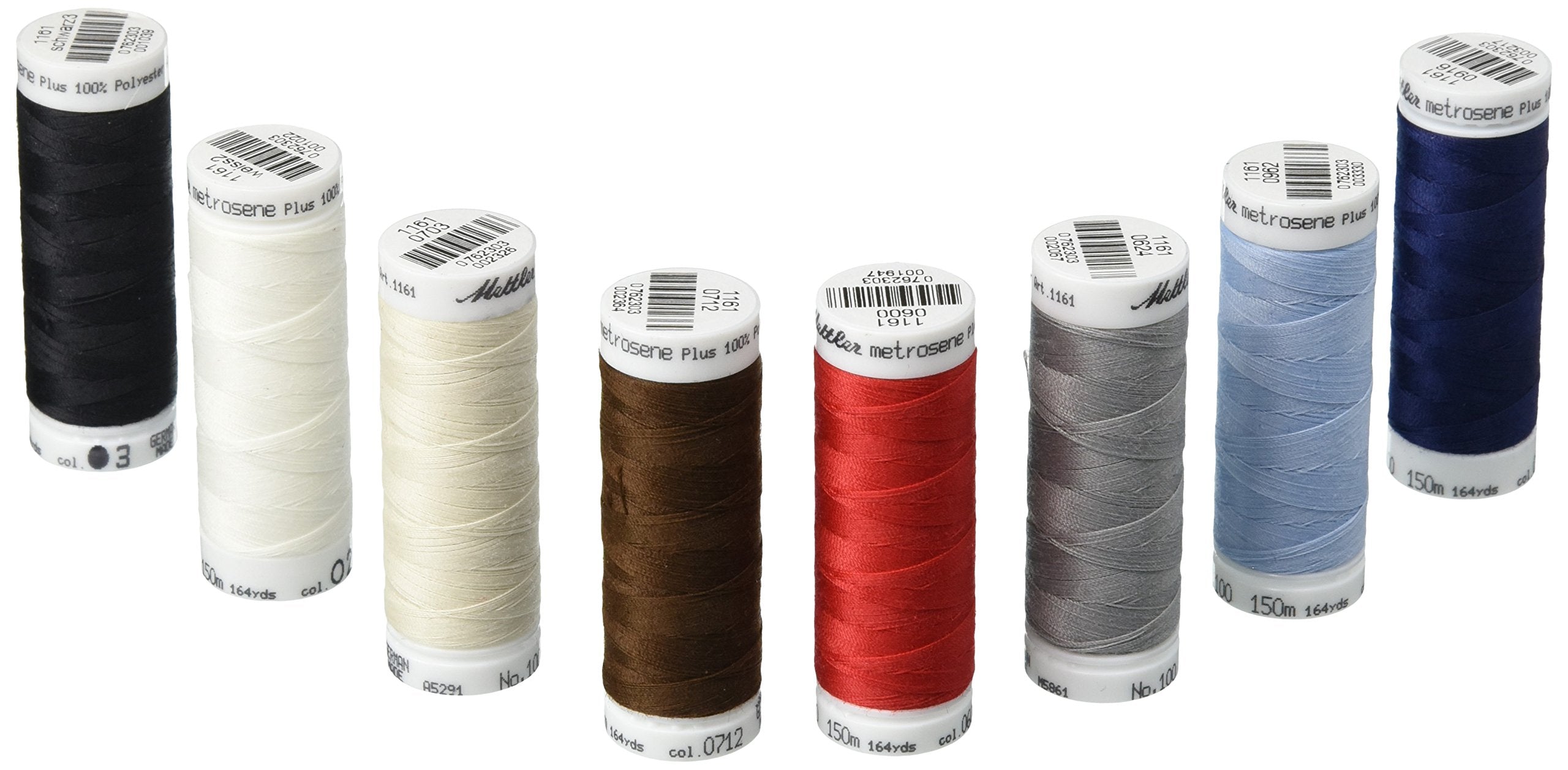 Mettler Metrosene Plus Art.1161 Each 8 Colors Thread (Set of 1), 1500 yd/1372m,