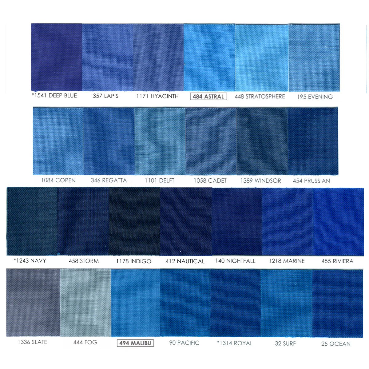 ROBERT KAUFMAN"KONA Cotton Solid" Blue #1 by The 1/2 Yard (Marine)