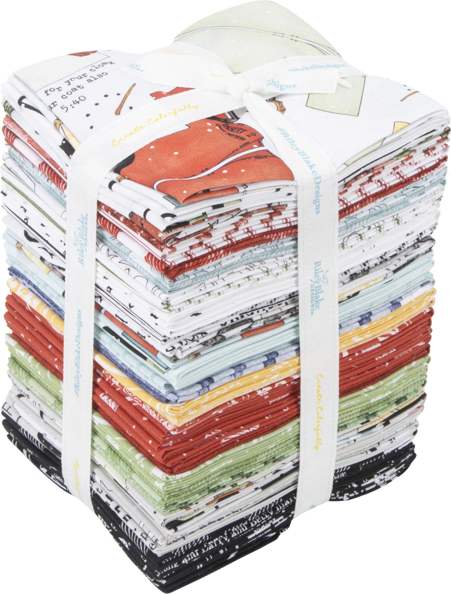 J Wecker Frisch White As Snow 41 Fat Quarters Riley Blake Designs FQ-13550-41