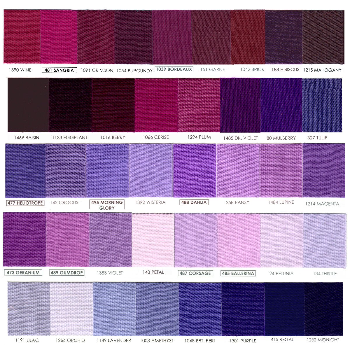 ROBERT KAUFMAN"KONA Cotton Solid" Purple Tones by The 1/2 Yard