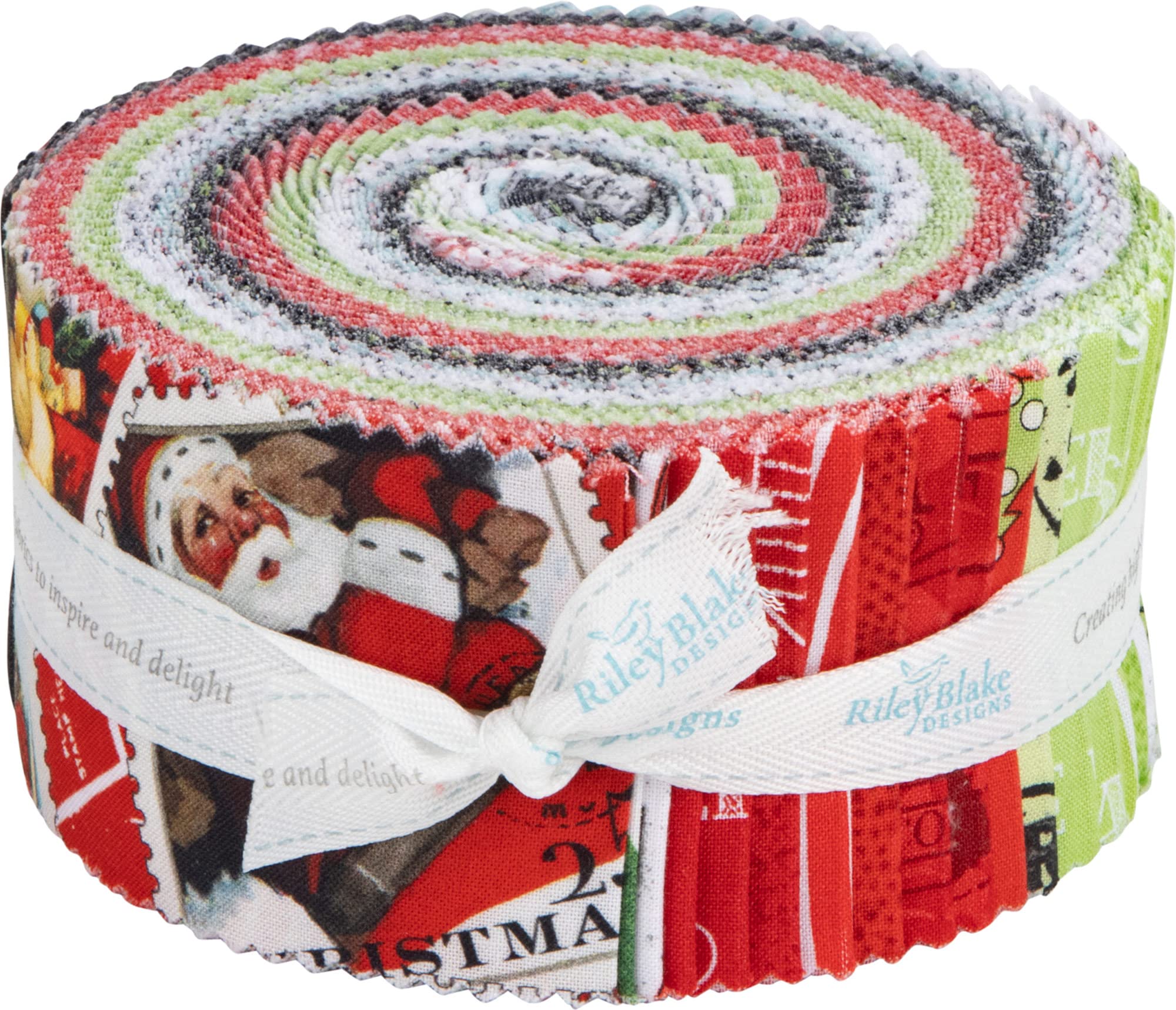 Riley Blake Designs J Wecker Frisch Nicholas The Cheerful Giver 40 2.5-inch Strips Jelly Roll RP-12330-40