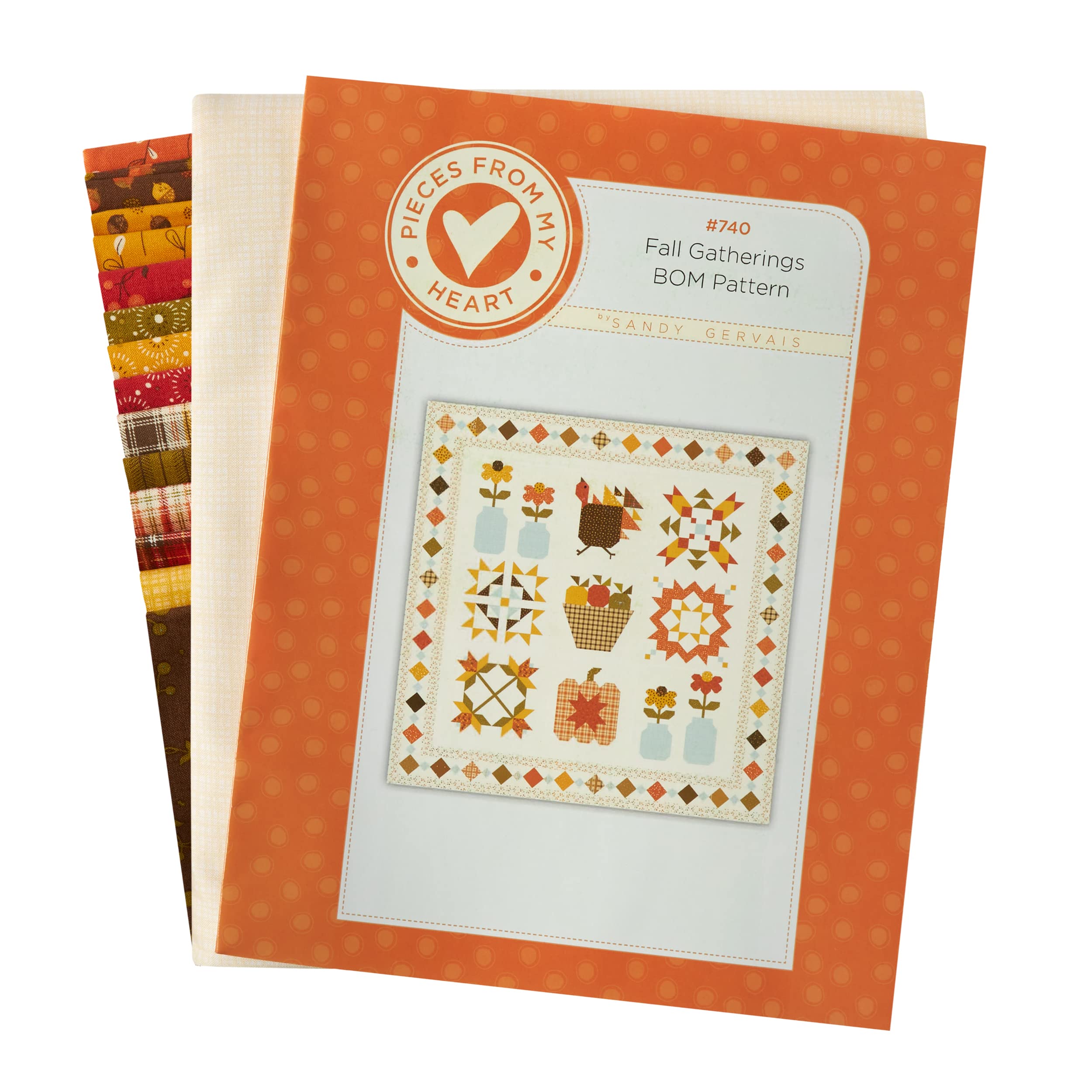 Riley Blake Designs Riley Blake Adel in Autumn Fall Gatherings Sampler Quilt Kit, Multi