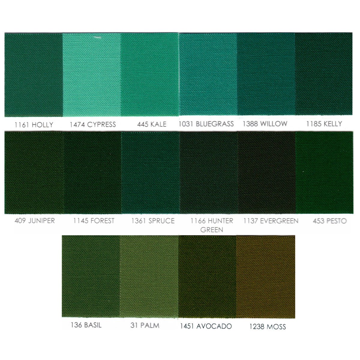 ROBERT KAUFMAN"KONA Cotton Solid" Green #2 by The 1/2 Yard