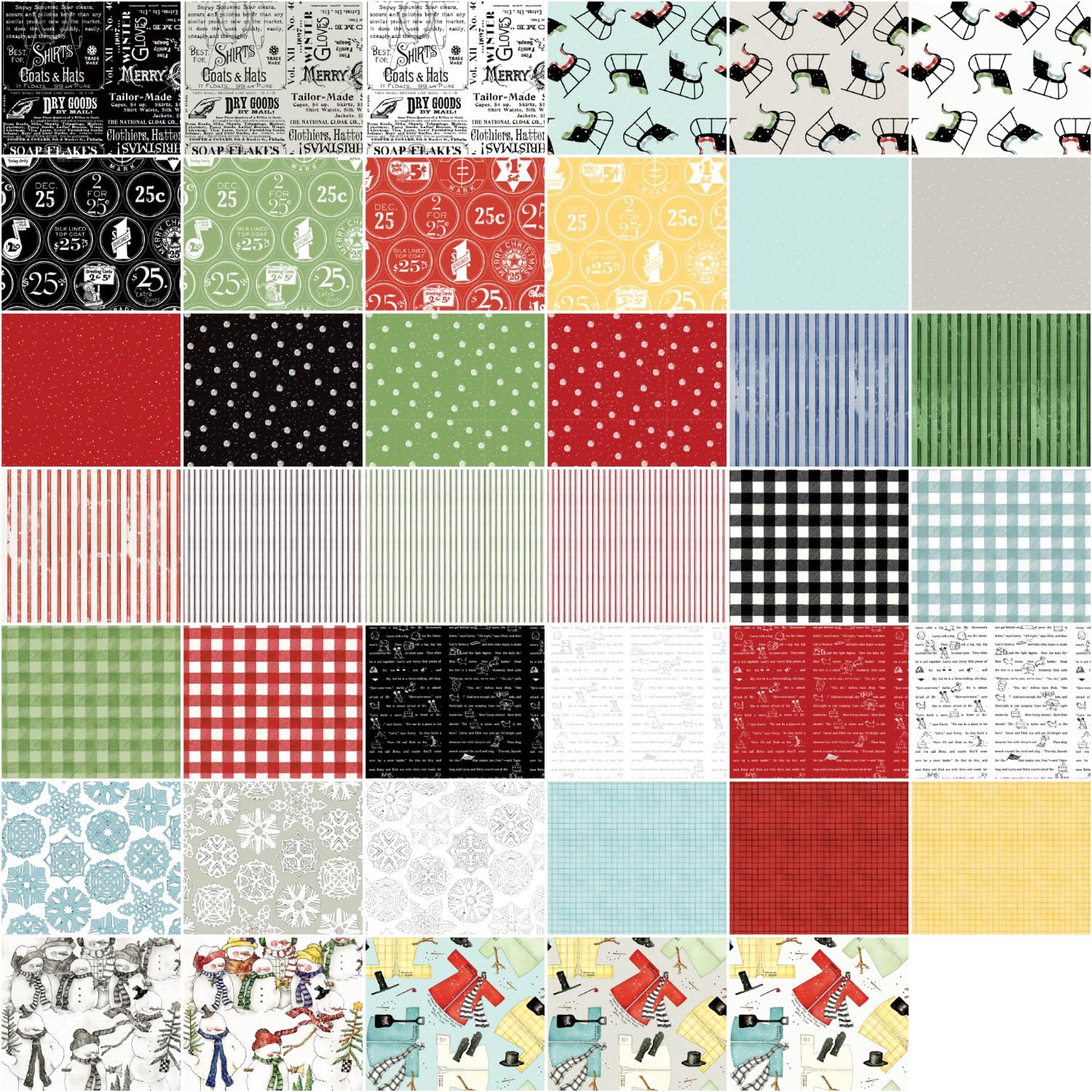 J Wecker Frisch White As Snow 41 Fat Quarters Riley Blake Designs FQ-13550-41