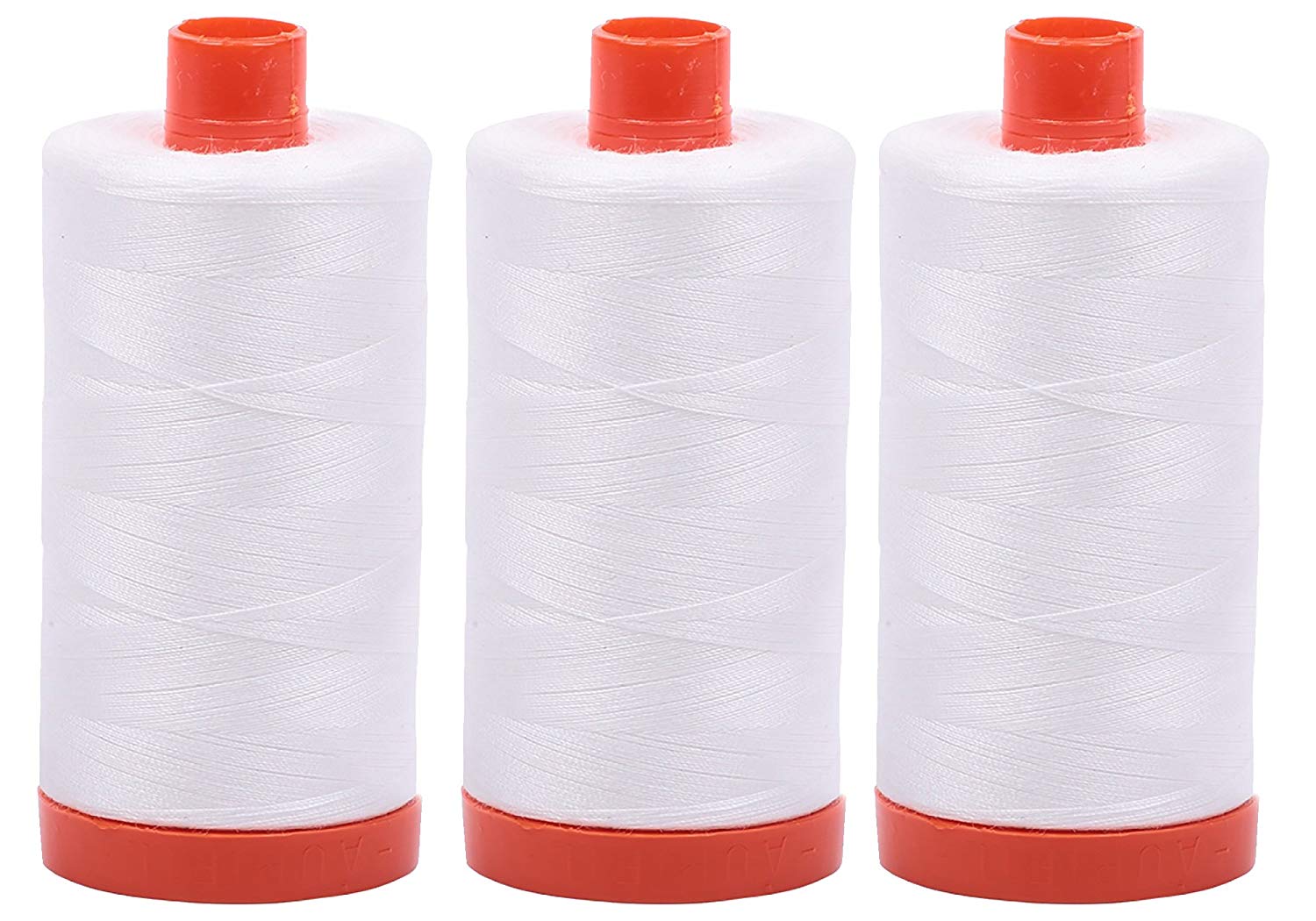 Aurifil Mako 50 wt Cotton Thread - Natural White (2021) - Bundle of 3 Spools