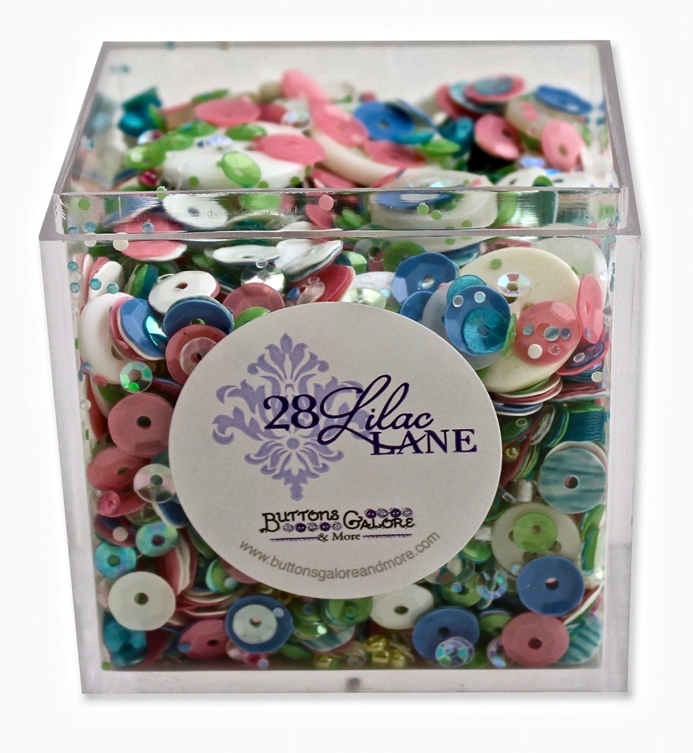 Buttons Galore 28 Lilac Lane Shaker Mix - Rainbow Unicorn - 60 grams of embellishments