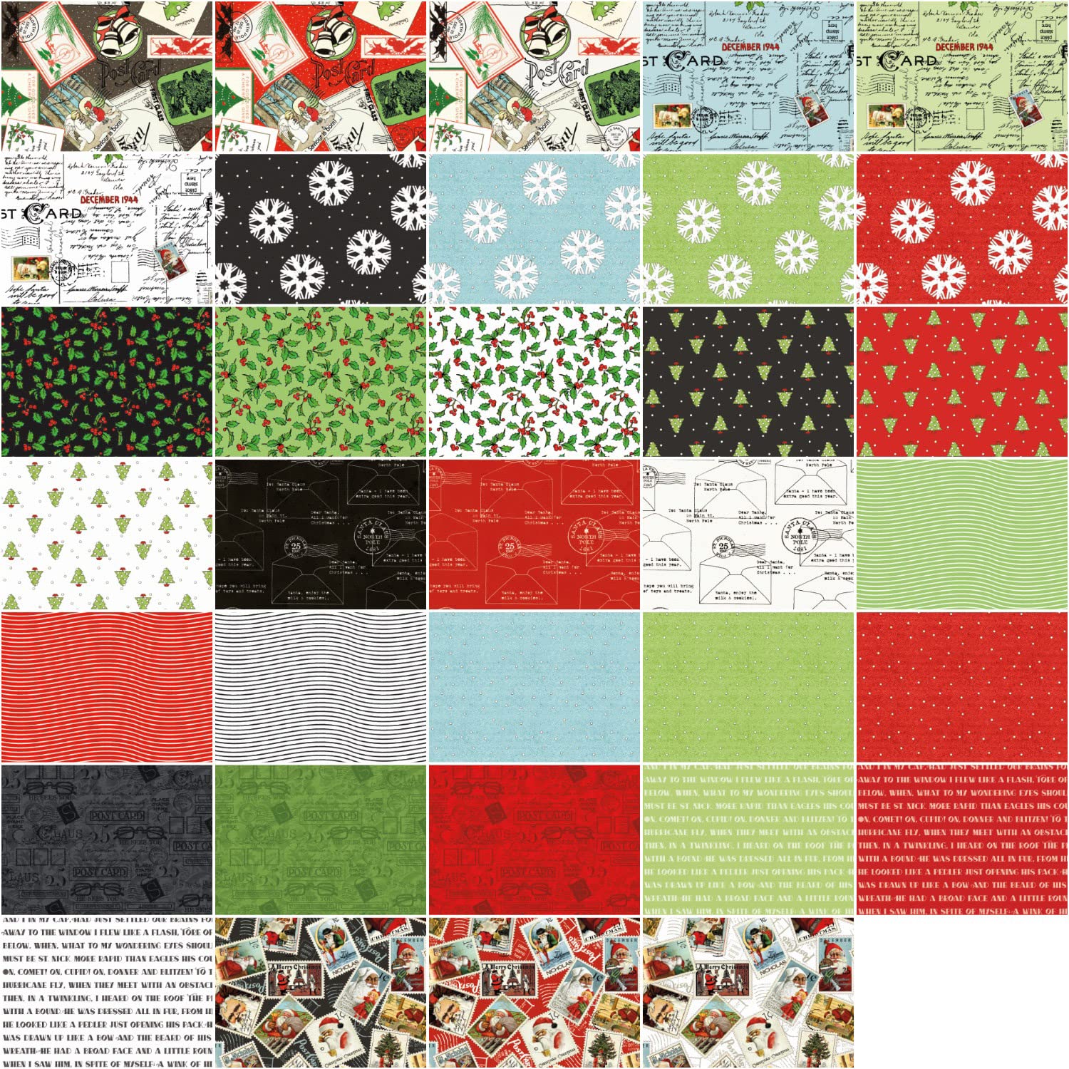 Riley Blake Designs J Wecker Frisch Nicholas The Cheerful Giver 40 2.5-inch Strips Jelly Roll RP-12330-40