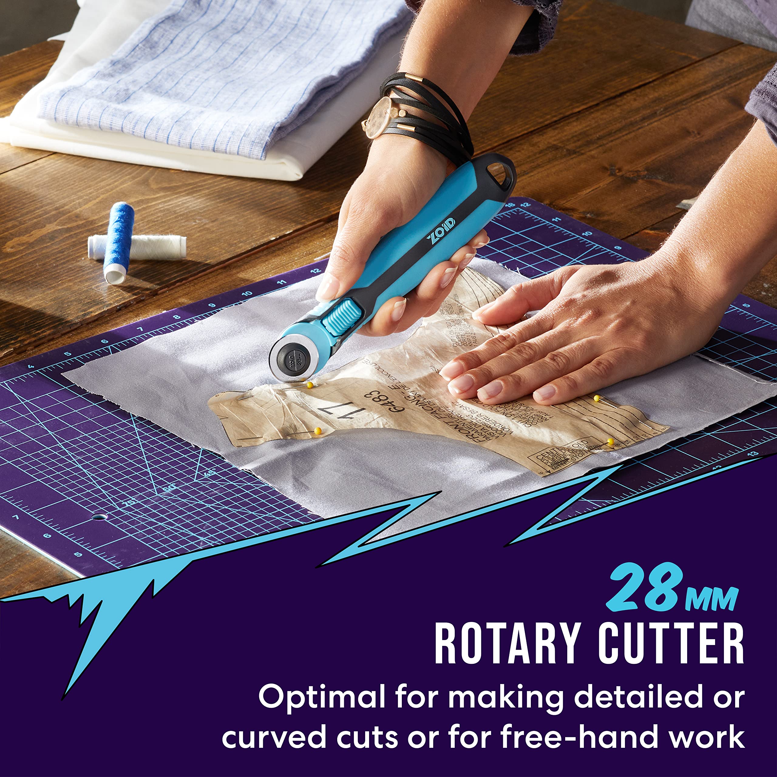 Zoid Rotary Refills, Cutting Wheel Blade Refills, Rotary Cutter Blades for Free-Hand Cutting and Crafting Projects